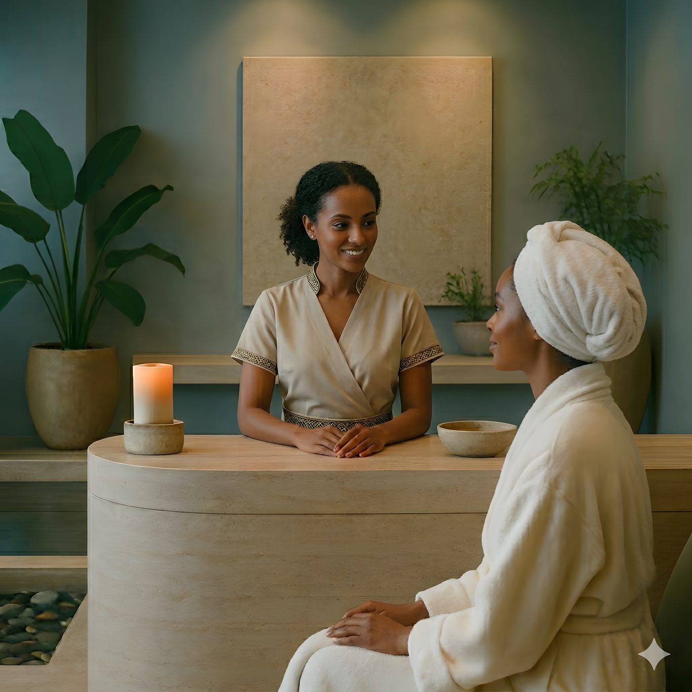 A warm welcome at the Hosea Wellness front desk